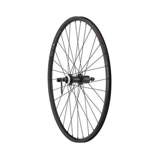 Quality Wheels Value Double Wall Series Rim+Disc Rear Wheel - 26", QR x135mm, Center-Lock/Rim Brake, HG10, Black, Clincher – Basic Replacement Quality Wheels Value Double Wall Series Rim+Disc Rear Wheel - 26", QR x135mm, Center-Lock/Rim Brake, HG10