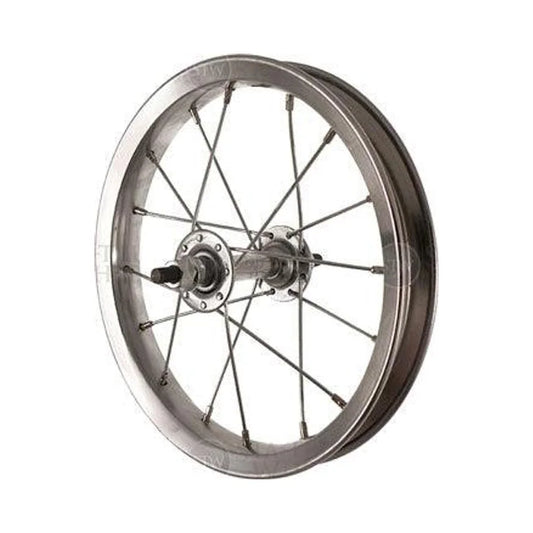 Basic Replacement Sta-Tru Single Wall Front Wheel - 12", 5/16" x 85mm, Rim Brake, Silver, Clincher (Bicycle Wheels) – studio