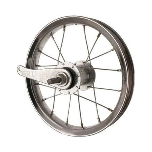 Sta-Tru Single Wall Rear Wheel - 12", 5/16" x 104mm, Coaster Brake, 3 Prong Cog, Silver, Clincher – Basic Replacement Sta-Tru Single Wall Rear Wheel - 12", 5/16" x 104mm, Coaster Brake, 3 Prong Cog, Silver, Clincher (Bicycle