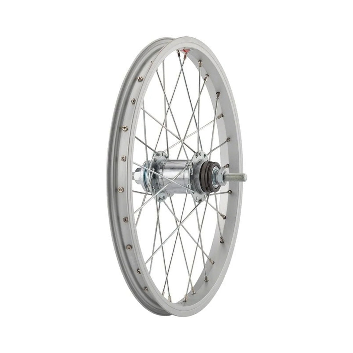 Sta-Tru Single Wall Rear Wheel - 16", 3/8" x 110mm, Coaster Brake, Freewheel, Silver, Clincher – Basic Replacement Sta-Tru Single Wall Rear Wheel - 16", 3/8" x 110mm, Coaster Brake, Freewheel, Silver, Clincher (Bicycle (view 2 of 4)