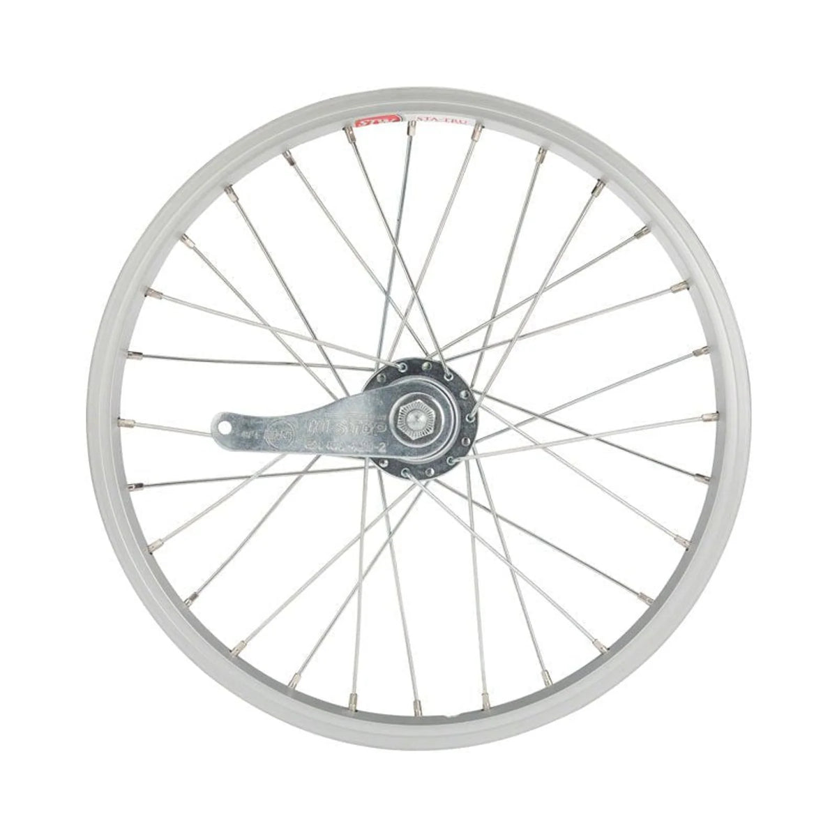 Sta-Tru Single Wall Rear Wheel - 16", 3/8" x 110mm, Coaster Brake, Freewheel, Silver, Clincher – Basic Replacement Sta-Tru Single Wall Rear Wheel - 16", 3/8" x 110mm, Coaster Brake, Freewheel, Silver, Clincher (Bicycle (view 3 of 4)