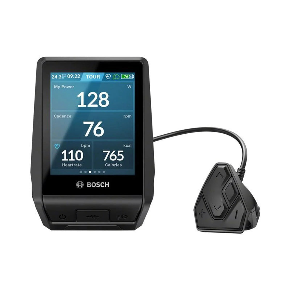 Bosch Nyon Head Unit Display, BUI350 (Ebike Head Unit) – front profile