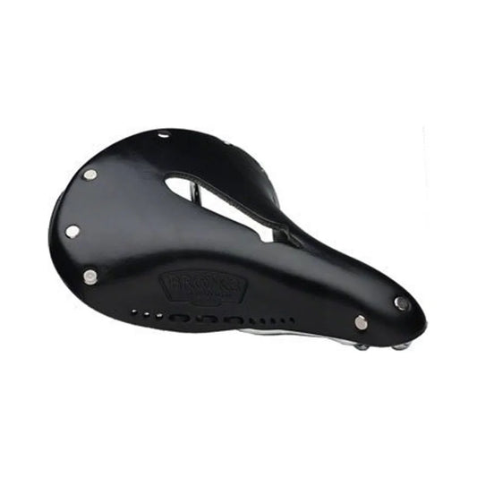Brooks B17 Carved Saddle - Steel, Black, Women's (Bicycle Saddles) – studio product photo
