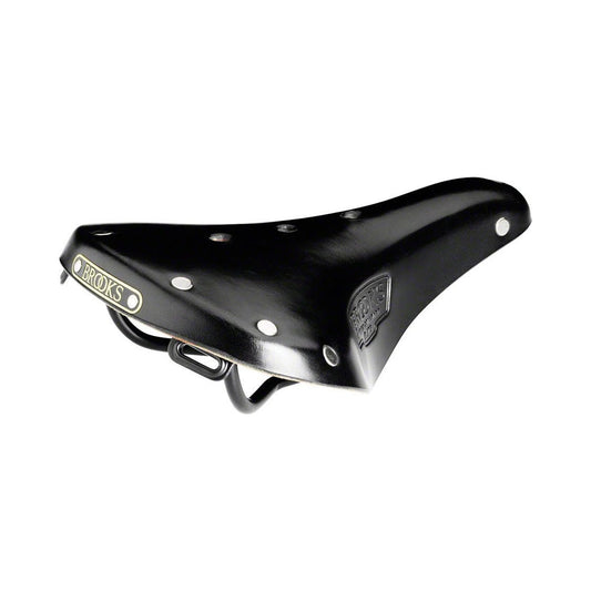 Brooks B17 Standard Saddle - Steel, Black, Women's (Bicycle Saddles) – detail angle
