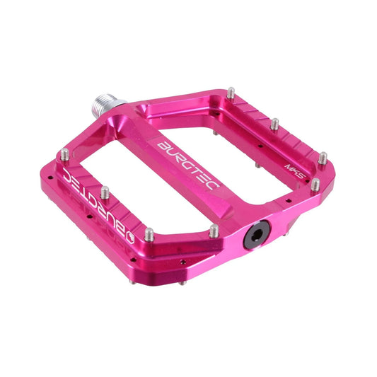 Burgtec Penthouse MK5 Pedals, CrMo - Toxic Pink (Bicycle Pedals) – studio product photo