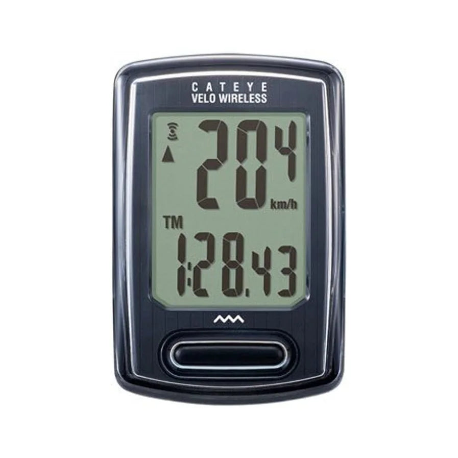 Cateye Velo Wireless Bike Computer - Black (Bicycle Computers) – studio product photo