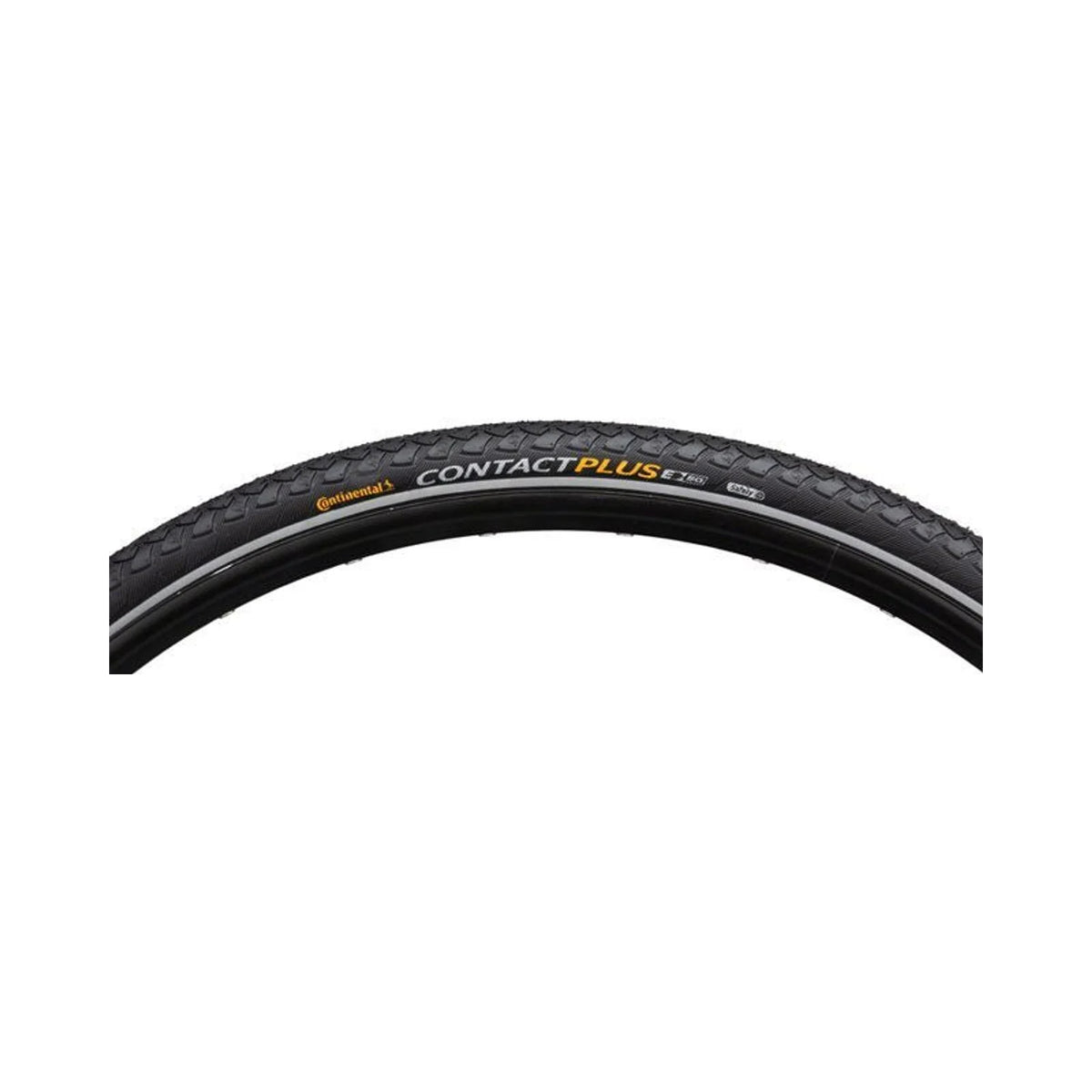 Continental Contact Plus Tire - 700 x 35, Clincher, Wire, Black/Reflex, SafetyPlus Breaker, E50 (Bicycle Tires) – showcase