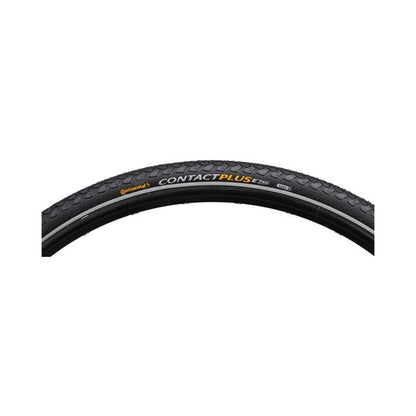 Continental Contact Plus Tire - 700 x 35, Clincher, Wire, Black/Reflex, SafetyPlus Breaker, E50 (Bicycle Tires) – showcase