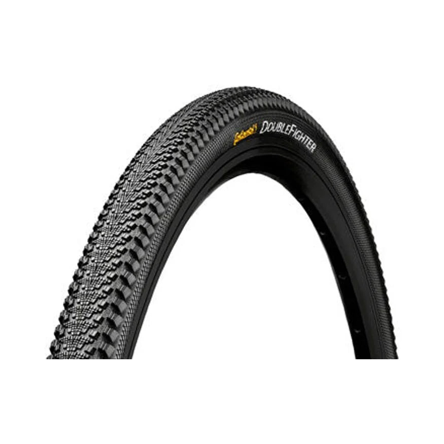 Continental DoubleFighter III Tire - 27.5 x 2.00, Clincher, Wire, Black, Sport (Bicycle Tires) – studio photo