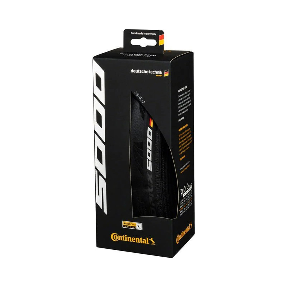 Continental Grand Prix 5000 Tire - 700 x 25, Clincher, Folding, Black, BlackChili, Vectran Breaker, LazerGrip, ACT – Continental Grand Prix 5000 Tire - 700 x 25, Clincher, Folding, Black, BlackChili, Vectran Breaker, LazerGrip, ACT (Bicycle (view 4 of 4)
