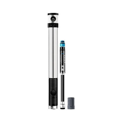 Crank Brothers Klic HV Gauge Frame Pump with Inflator: Silver/Black (Bicycle Pumps) – showcase image