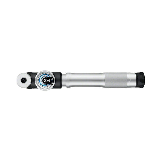 Crank Brothers Sterling SG Premium Short Frame Pump with Gauge: Silver (Bicycle Pumps) – front profile
