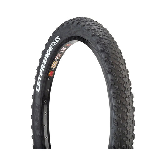 CST Fringe Tire - 24 x 2.8, Clincher, Wire, Black (Bicycle Tires) – detail angle