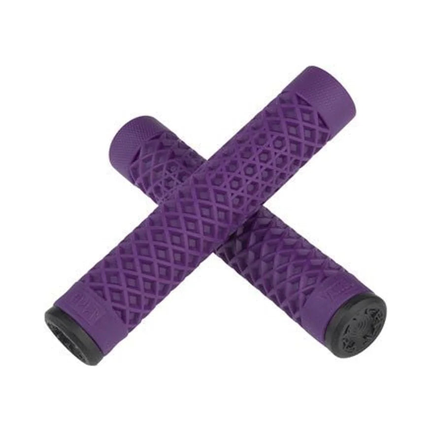 Cult x Vans Flangeless Grips - Purple (Bicycle Handlebar Grips) – studio product photo