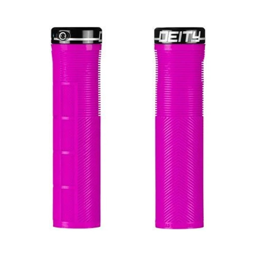 DEITY Knuckleduster Grips - Pink (Bicycle Handlebar Grips) – studio product photo