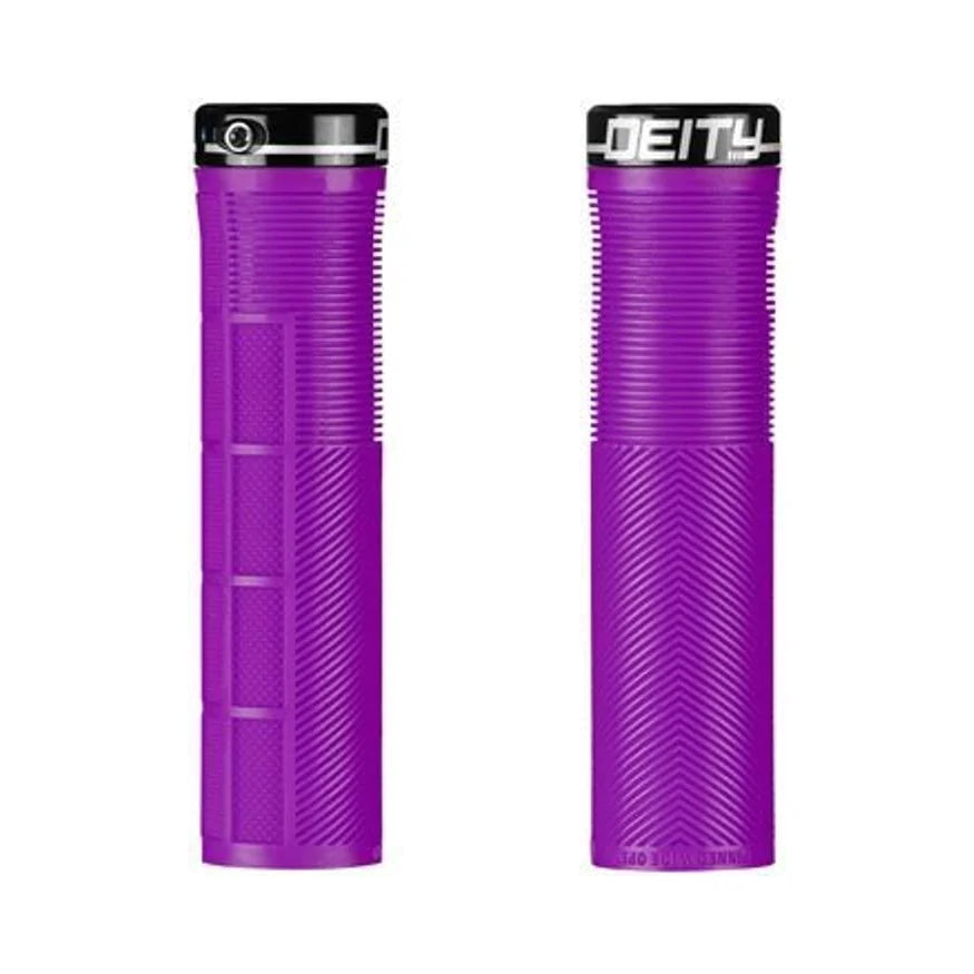 DEITY Knuckleduster Grips - Purple (Bicycle Handlebar Grips) – studio product photo