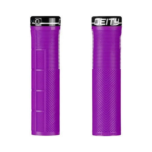 DEITY Knuckleduster Grips - Purple (Bicycle Handlebar Grips) – studio product photo
