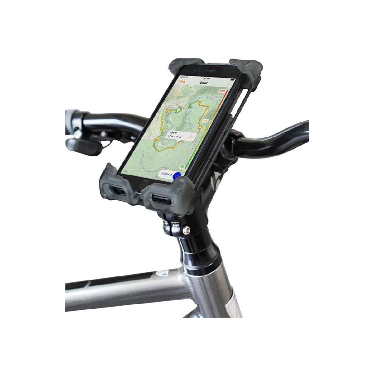 Delta Hefty Holder Plus Smartphone Bike Mount - Clear Gray (Phone Bag and Holder) – detail angle
