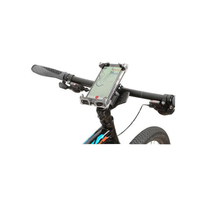 Delta Hefty Holder Plus Smartphone Bike Mount - Clear Gray (Phone Bag and Holder) – front profile