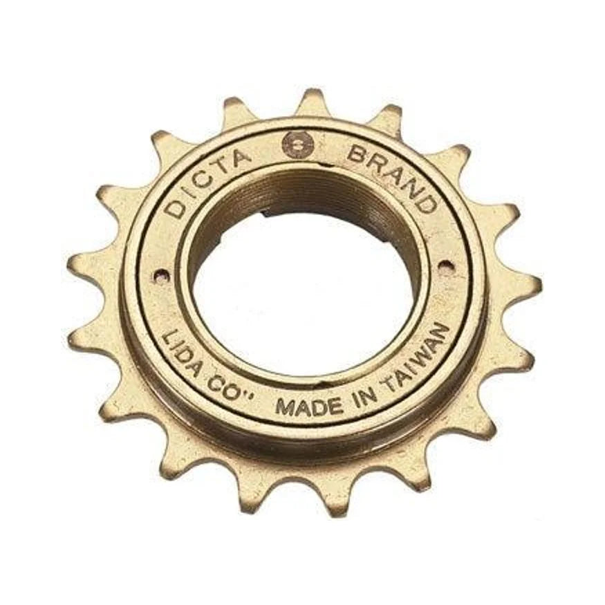 Dicta Standard BMX Freewheel - 16t, Gold (Bicycle Cassettes & Freewheels) – studio product photo