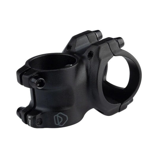 Dimension Trail Stem - 35mm, 31.8 Clamp, +/-6, 1 1/8", Aluminum, Black (Bicycle Stems) – front profile