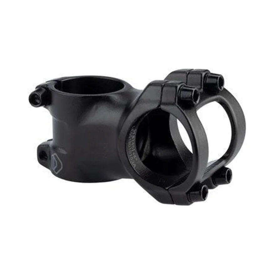 Dimension Trail Stem - 45mm, 31.8 Clamp, +/-6, 1 1/8", Aluminum, Black (Bicycle Stems) – front profile