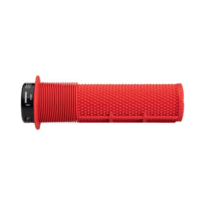DMR DeathGrip Flanged Grips - Thick, Lock-On, Red (Bicycle Handlebar Grips) – detail angle