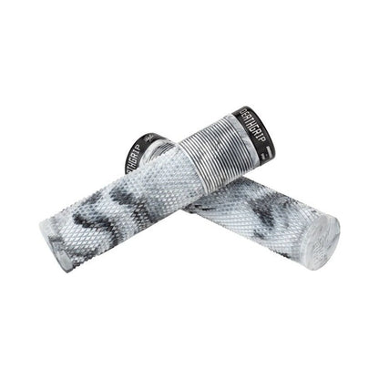 DMR DeathGrip Flangeless Grips - Thick, Lock-On, Snow Camo (Bicycle Handlebar Grips) – detail angle