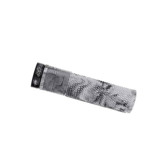 DMR DeathGrip Flangeless Grips - Thick, Lock-On, Snow Camo (Bicycle Handlebar Grips) – studio photo