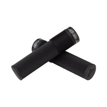DMR DeathGrip Race Edition Grips - Thick, Flangeless, Lock-On, Black (Bicycle Handlebar Grips) – studio photo