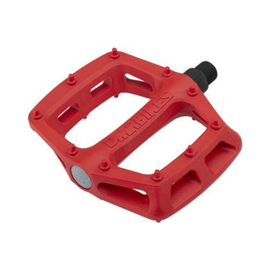 DMR V6 Pedals - Platform, Plastic, 9/16", Red (Bicycle Pedals) – studio product photo