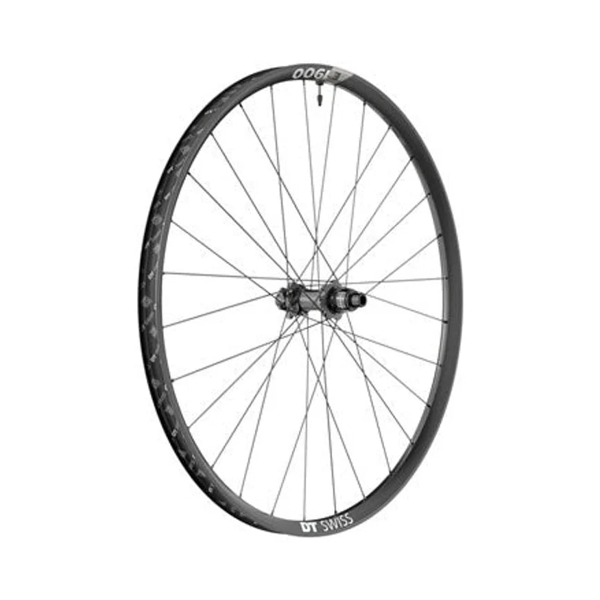 DT Swiss E 1900 Spline 30 Rear Wheel - 29", 12 x 148mm, 6-Bolt, XD, Black (Bicycle Wheels) – studio product photo