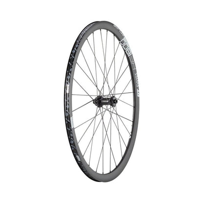 DT Swiss EXC 1200 Spline 35 Front Wheel - 27.5", 15 x 110mm Boost, Center-Lock, Black (Bicycle Wheels) – detail angle