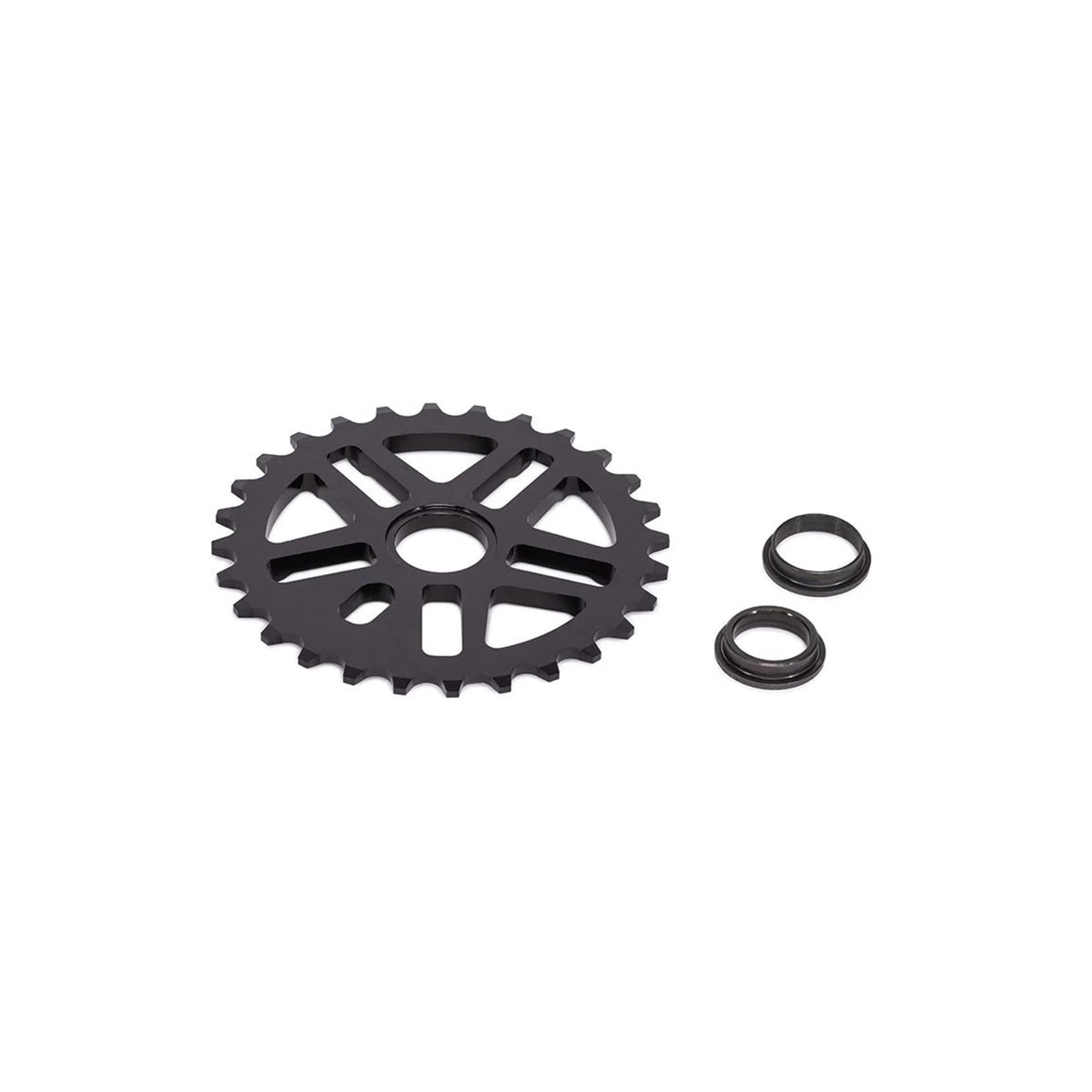 Eclat Abyss Sprocket - 28t, Black (Bicycle Chainrings) – front profile