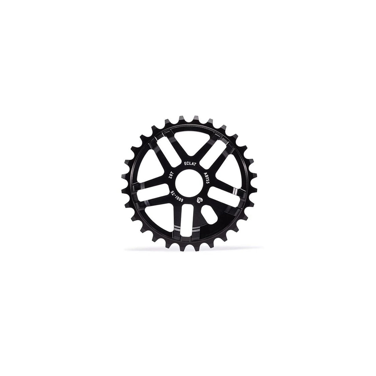 Eclat Abyss Sprocket - 28t, Black (Bicycle Chainrings) – studio photo