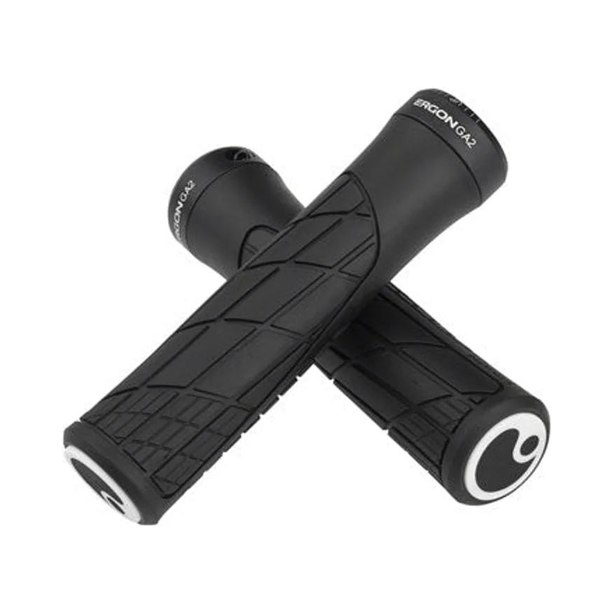 Ergon GA2 Grips - Black, Lock-On (Bicycle Handlebar Grips) – studio product photo