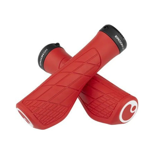 Ergon GA3 Grips - Risky Red, Lock-On, Small (Bicycle Handlebar Grips) – detail angle