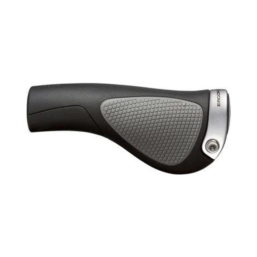 Ergon GP1 Grips - Black/Gray, Lock-On, Small (Bicycle Handlebar Grips) – studio product photo