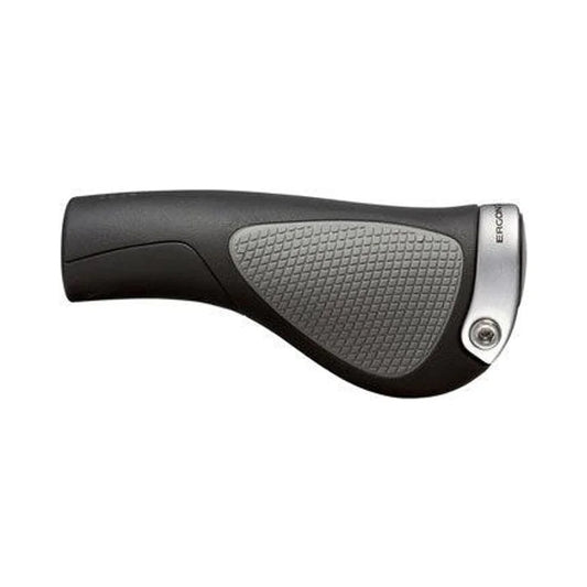 Ergon GP1 Grips - Black/Gray, Lock-On, Small (Bicycle Handlebar Grips) – studio product photo