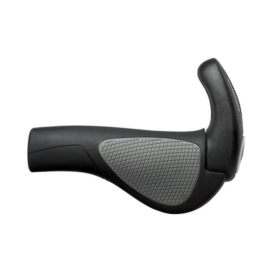 Ergon GP2 Grips - Black/Gray, Lock-On, Large (Bicycle Handlebar Grips) – studio product photo