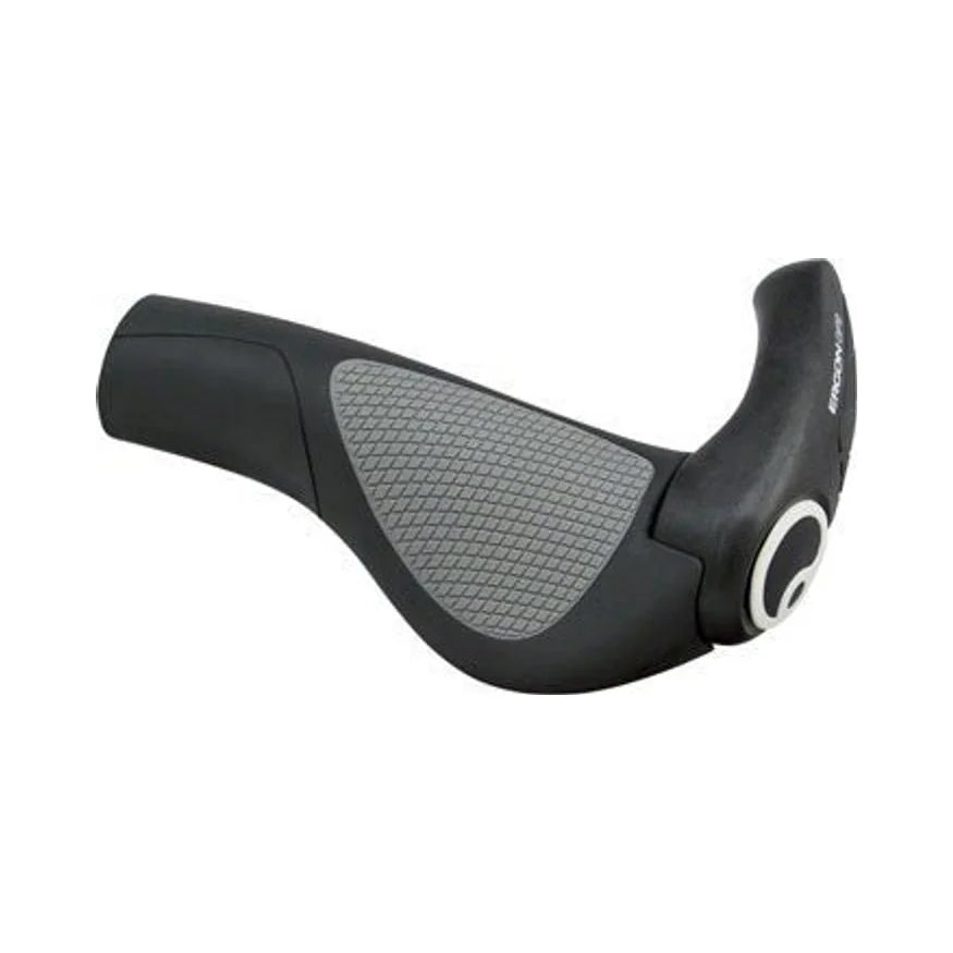 Ergon GP2 Grips - Black/Gray, Lock-On, Small (Bicycle Handlebar Grips) – studio product photo