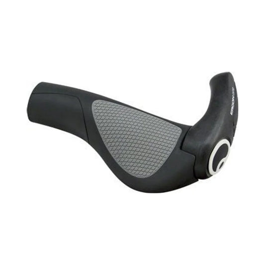 Ergon GP2 Grips - Black/Gray, Lock-On, Small (Bicycle Handlebar Grips) – studio product photo
