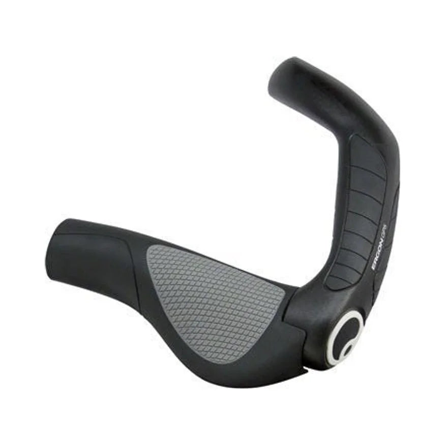 Ergon GP5 Grips - Black/Gray, Lock-On, Small (Bicycle Handlebar Grips) – studio product photo