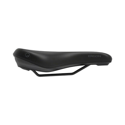 Ergon SC Core Prime Saddle - Black/Gray, Mens, Small/Medium (Bicycle Saddles) – close-up detail