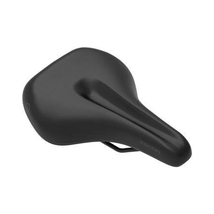 Ergon SC Core Prime Saddle - Black/Gray, Womens, Medium/Large (Bicycle Saddles) – close-up detail