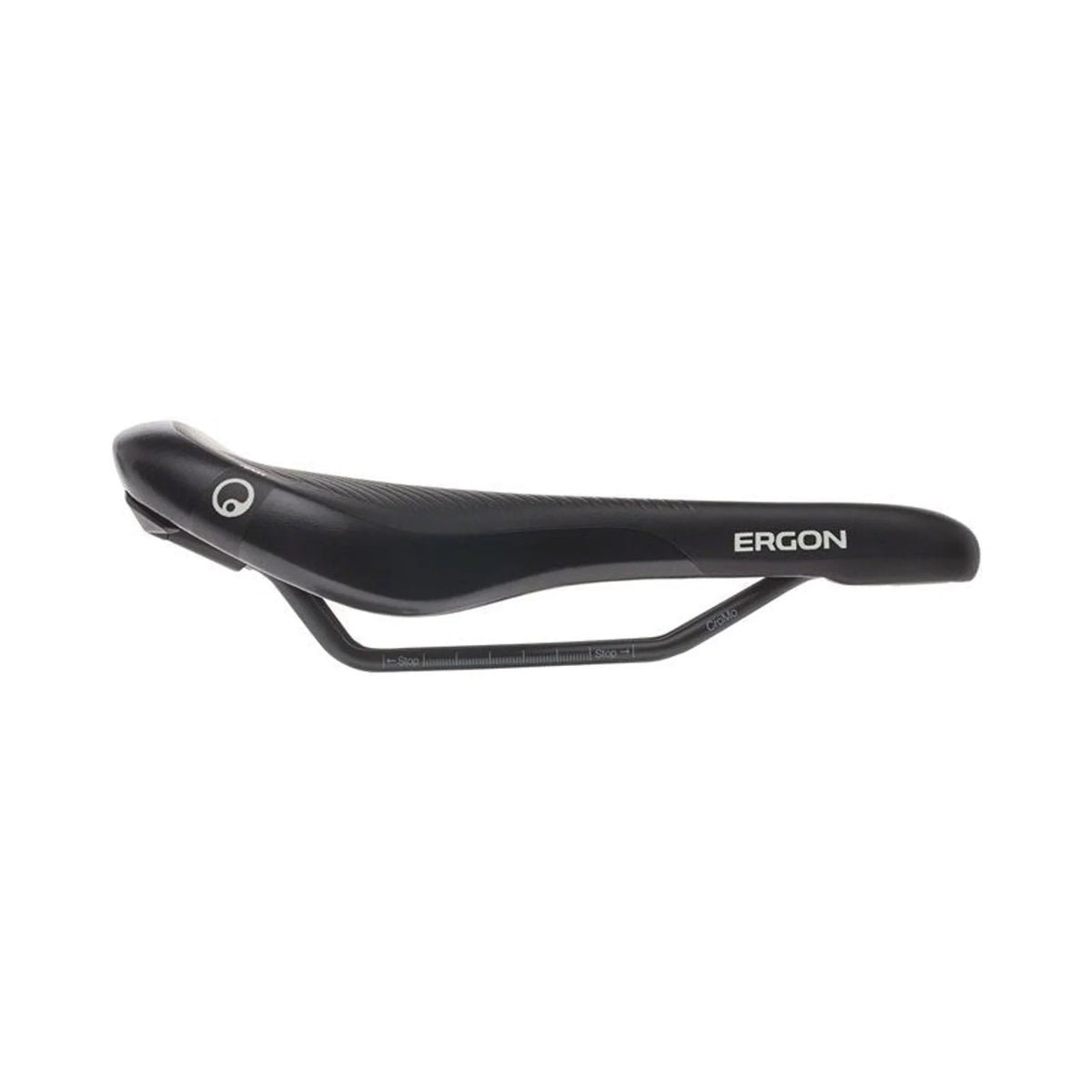 Ergon SM E Mountain Sport Saddle - Chromoly, Stealth, Women's, Medium/Large (Bicycle Saddles) – close-up detail