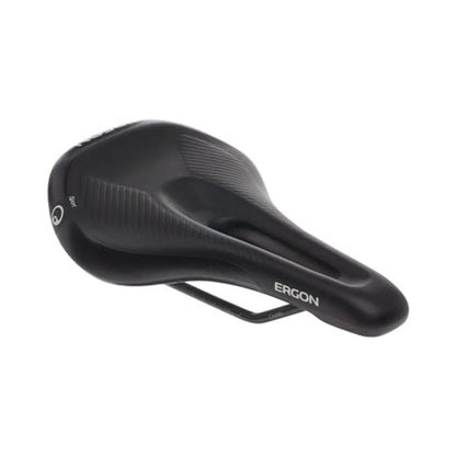 Ergon SM E Mountain Sport Saddle - Chromoly, Stealth, Women's, Small/Medium (Bicycle Saddles) – close-up detail