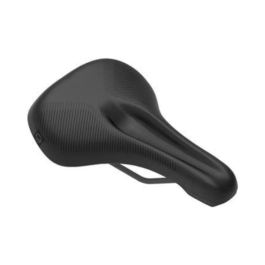 Ergon ST Core Evo Women's Saddle - SM/MD, Black/Gray (Bicycle Saddles) – front profile