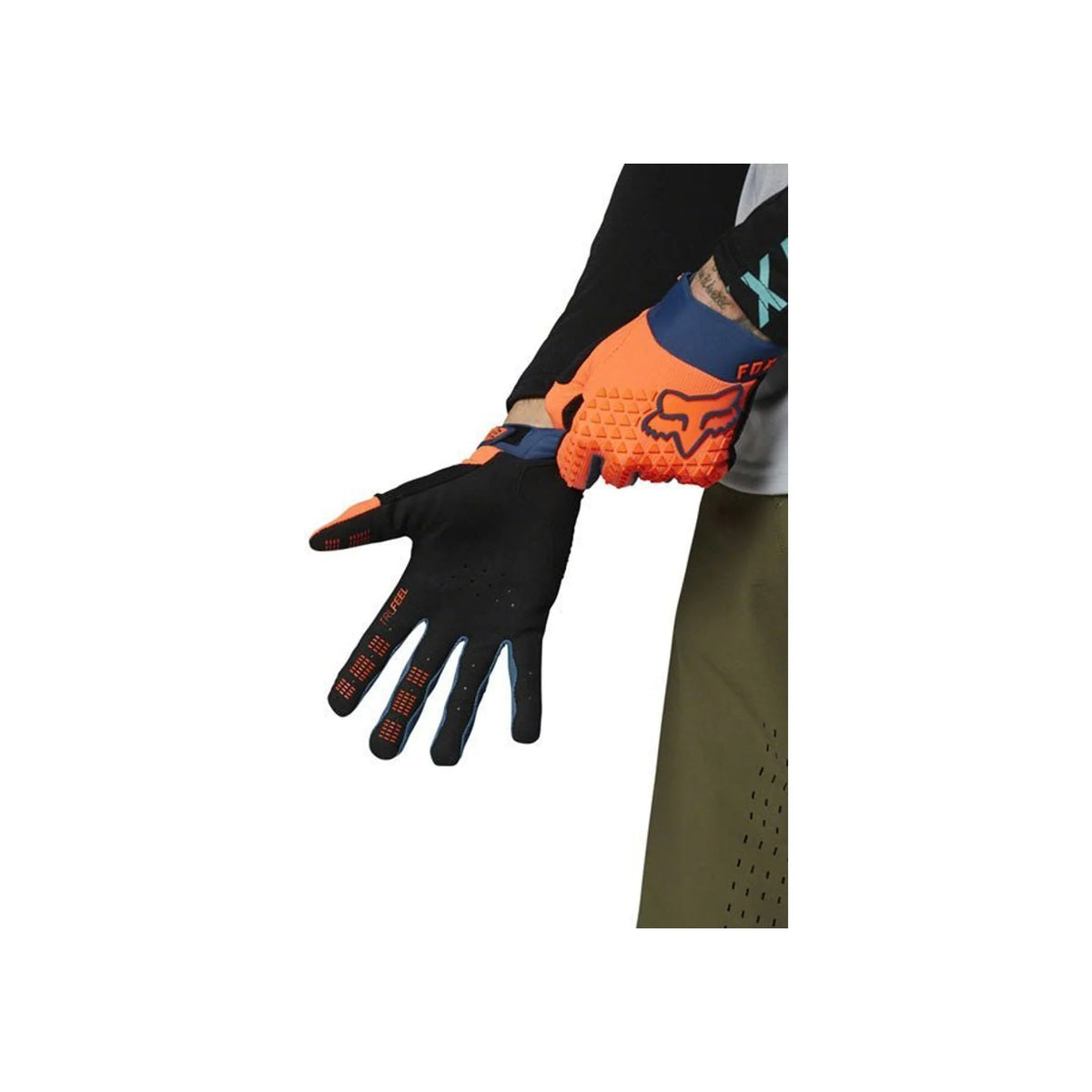 Fox Racing Defend Youth Glove - Atomic Punch, Full Finger, Large (Bicycle Gloves) – showcase image