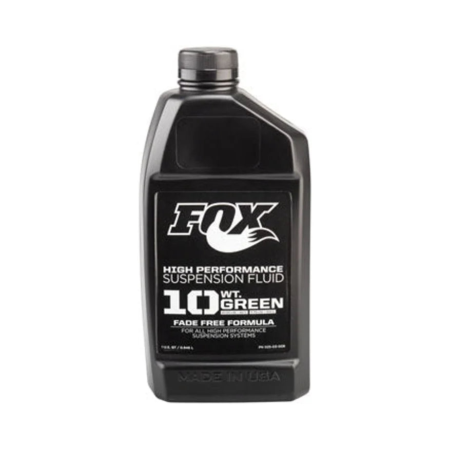 Fox Racing Shox FOX 10 Weight Green Damper Fluid, 32 oz (Suspension Oil and Lube) – studio product photo